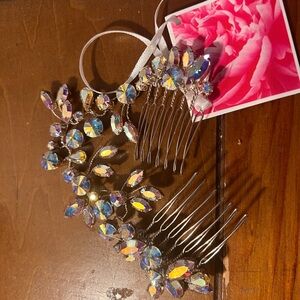 Elegant Silver Crystal Bridal or Special Event Hair Comb